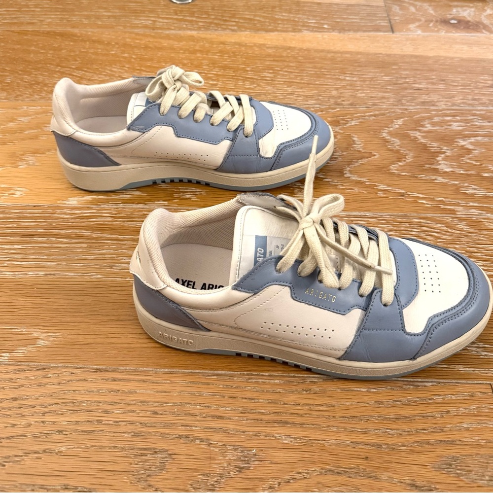 White & Blue Dice Lo Sneakers - Light Blue and White Sneaker - Picture 4 of 7